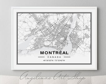 Carte de Montréal Canada