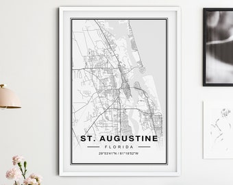 St. Augustine Map, Saint Augustine map, St Augustine map, St. Augustine Florida Map, St. Augustine FL Map