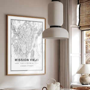 Mission Viejo Map, Mission Viejo Map Print, Mission Viejo California Map, Mission Viejo Print