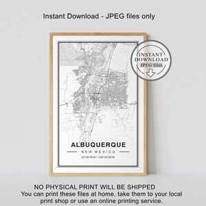 Albuquerque Map, Albuquerque Map Print, Albuquerque Print, Albuquerque Map Poster, Albuquerque NM Map, Albuquerque New Mexico Map