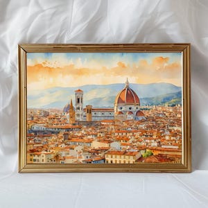 フィレンツェの絵画 イタリアの窓のアートプリント