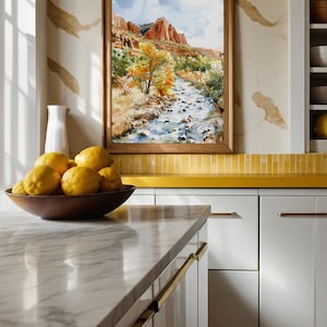 Zion National Park aquarel Art Print, Zion Travel Art Poster, VS muurdecoratie cadeau afbeelding 10