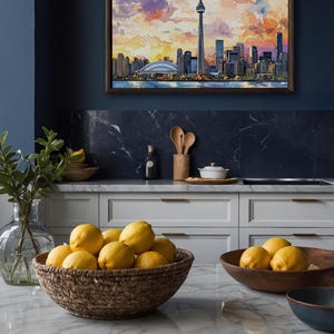 Toronto Skyline Watercolor Painting - Canada Travel Art Poster - Toronto Wall Art Print - Canada Home Decor - Toronto Artwork Gift image 6