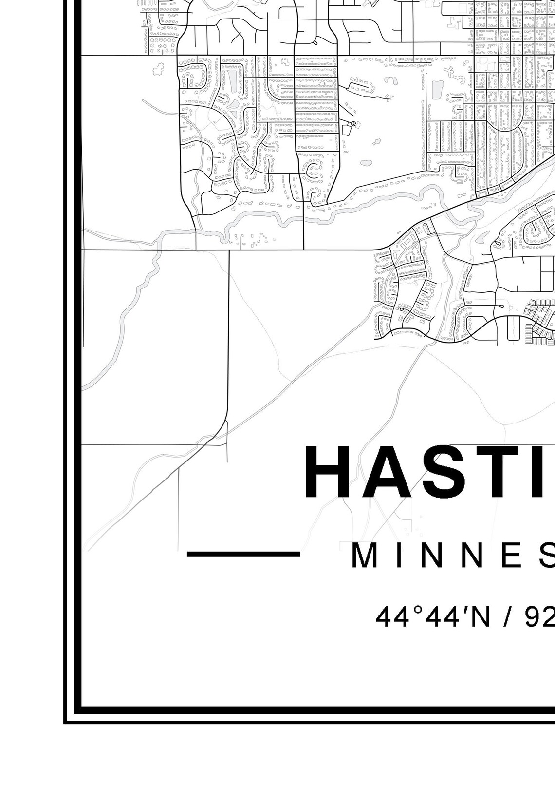 Hastings Minnesota Map Etsy