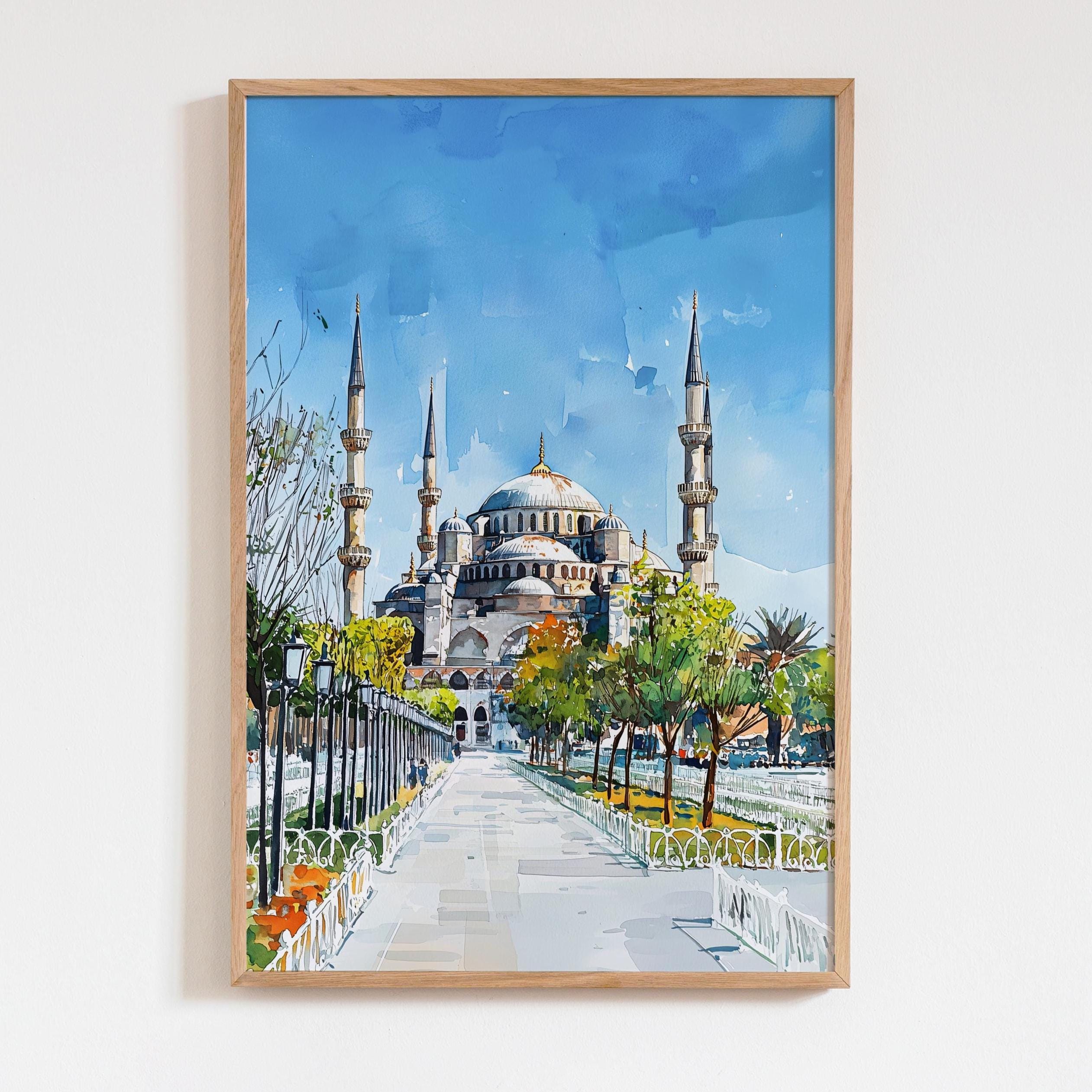 Blue Mosque Painting - Etsy