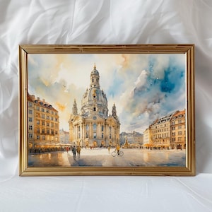 Dresden Art Print Poster - Dresden Germany Travel Wall Art Decor, Unique Dresden Gift