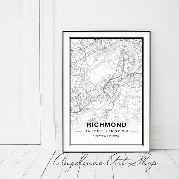 Richmond UK-Karte, Landkarte von Richmond