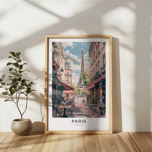 Paris Reiseplakat - Eiffelturm-Aussicht, Druck, Innenwand-Kunst-Dekor, Weihnachtsgeschenk