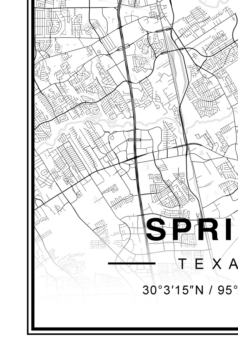 Spring Texas Map Etsy - Il 794xN.1846293917 A96r