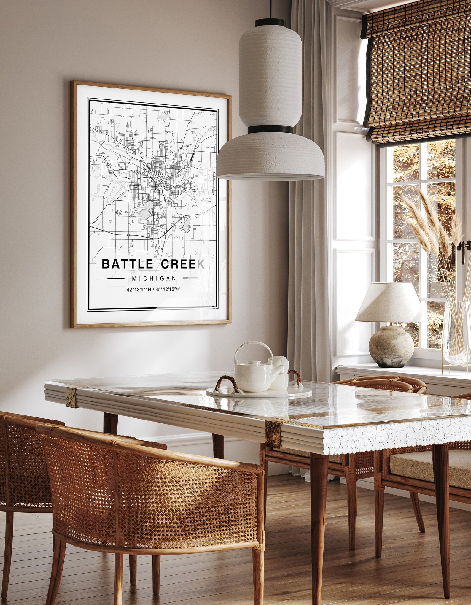 Battle Creek Map Battle Creek Michigan Map Battle Creek Map Etsy