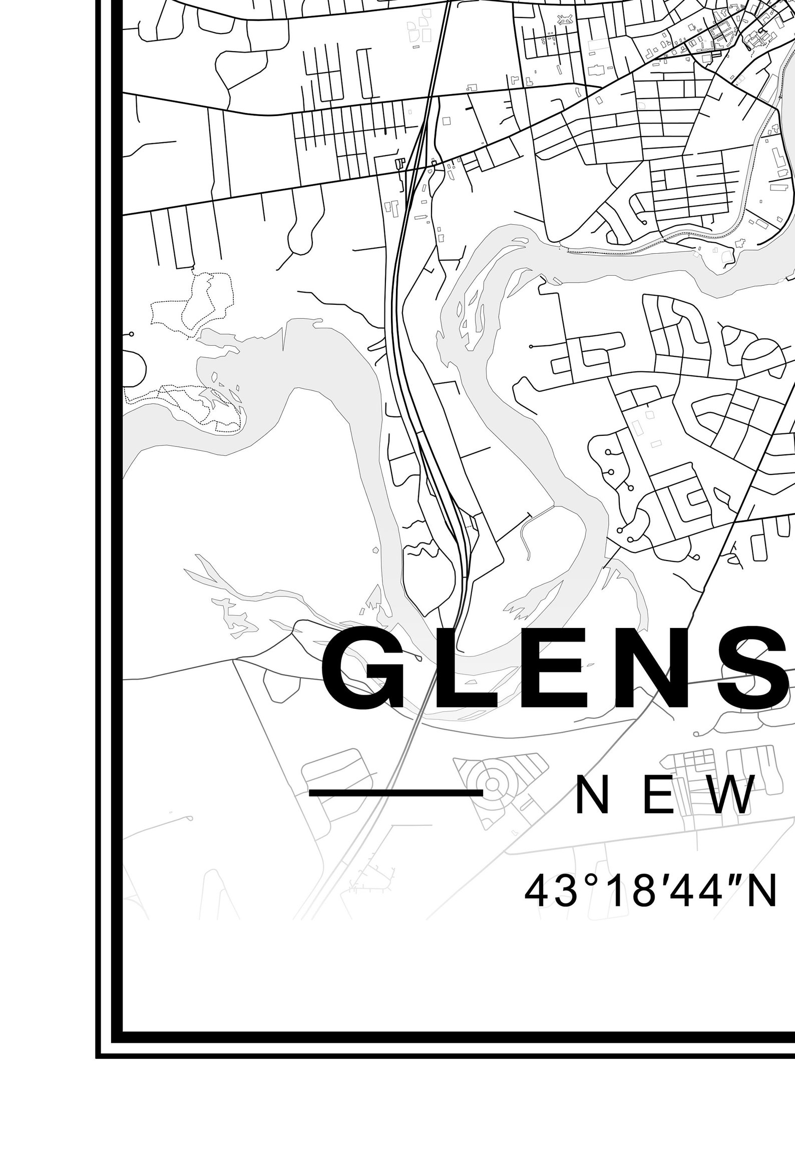 Glens Falls New York Map  Etsy