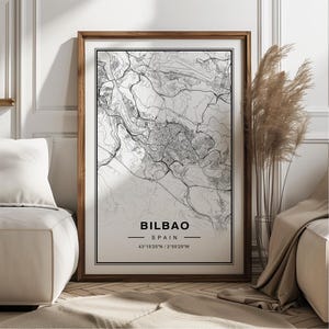 Blanko Spanien Karte Kunstdruck Poster - Spanien Reisegeschenk Andenken, Blanko Wandkunst Dekor