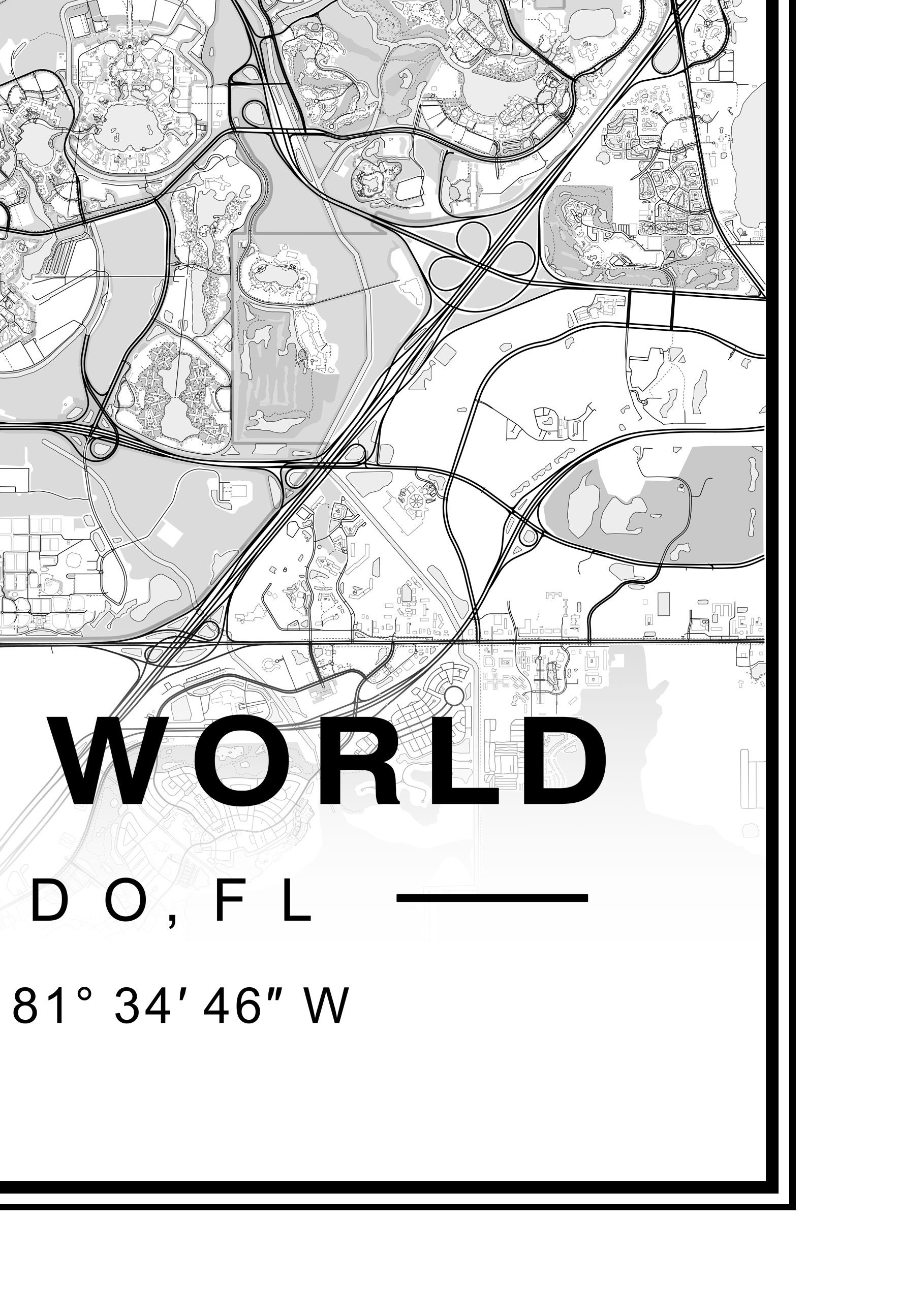 disney world florida map etsy