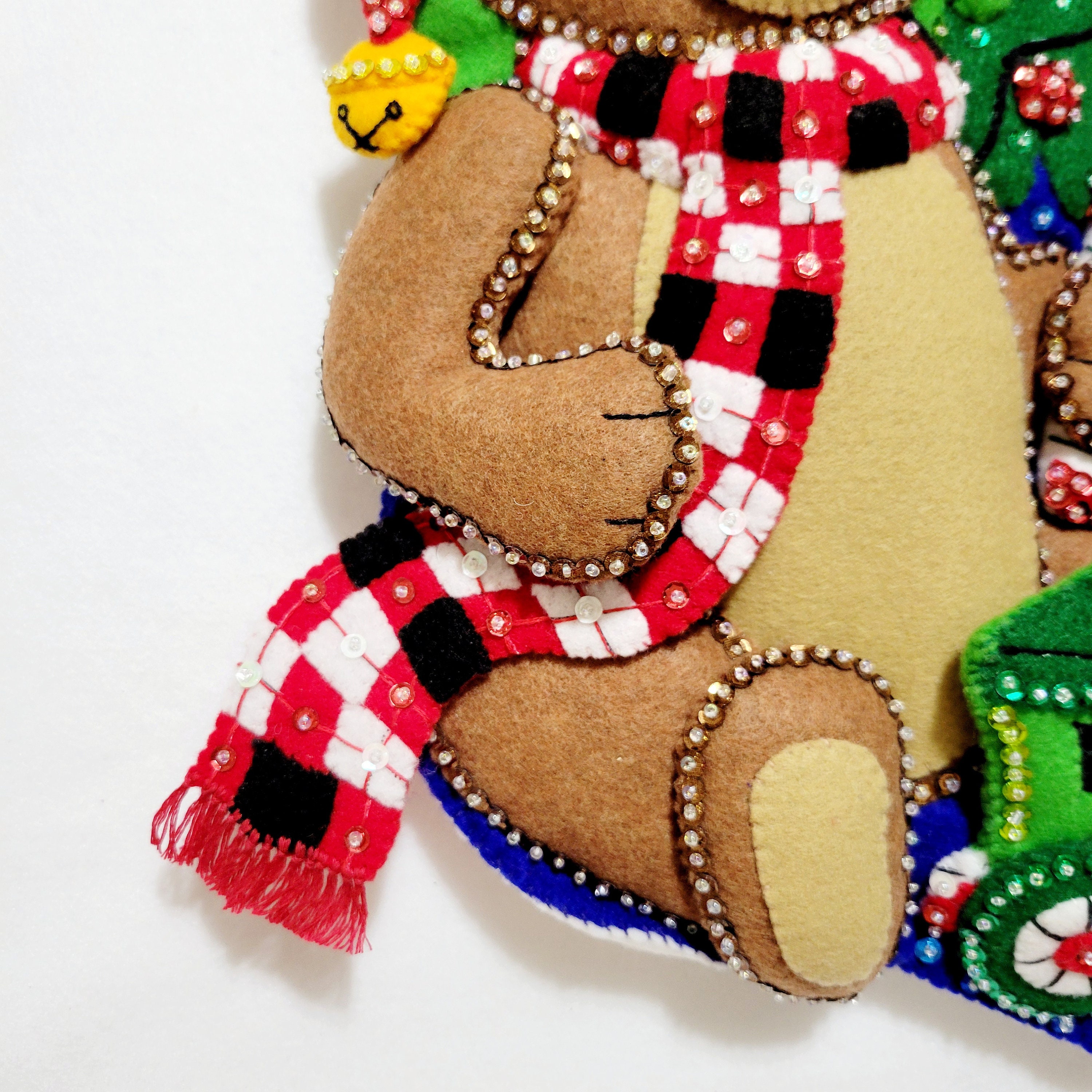 Bucilla Teddy Bear Felt Stocking - Etsy