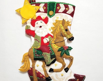 Merry Stocking, Cowboy Claus Christmas Stocking