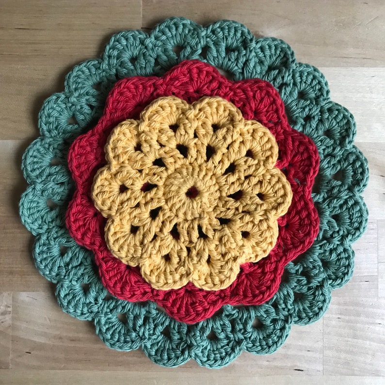 Hot Mat Coasters Hot Pads Sets Christmas Hot Pads, Crochet Hot Pads Kitchen Hot Pads Coasters Set Hot Pads Handmade Crochet Doily