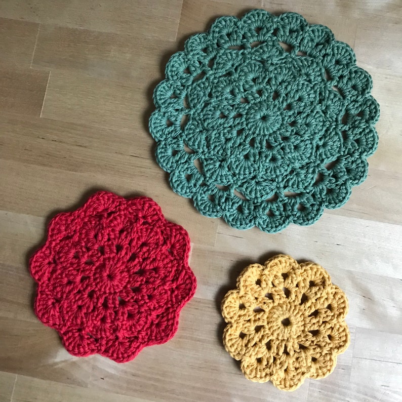 Hot Mat Coasters Hot Pads Sets Christmas Hot Pads, Crochet Hot Pads Kitchen Hot Pads Coasters Set Hot Pads Handmade Crochet Doily