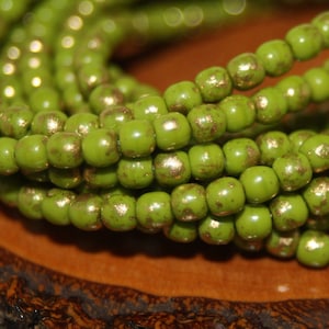 Czech Glass Beads, 3mm Druk Beads, 50 Pcs