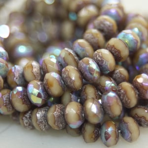 Czech Glass Beads, 5x3mm Rondelle, 30 Beads