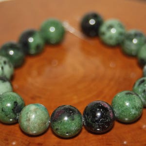 Ruby Zoisite Beads, 12mm Round, 8 inch image 5