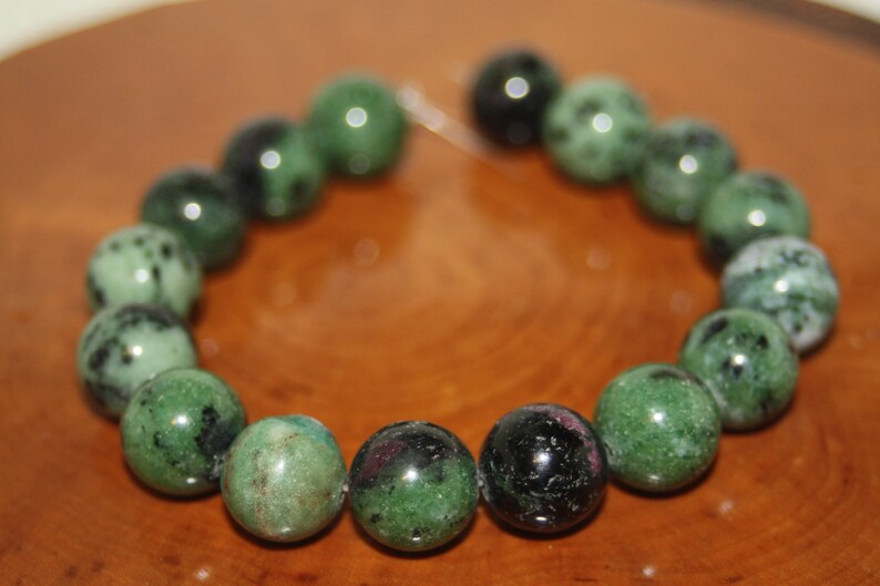 Ruby Zoisite Beads, 12mm Round, 8 inch image 5