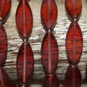 Czech Glass Beads, Spindle Shape Bead, 10 Beads