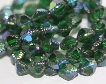 Czech Glass Beads,  Faceted Bicone, 10x8mm, 15 Beads