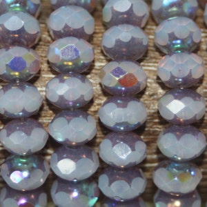 Czech Glass Beads, 8x6mm Rondelle, 25 Bead Strand
