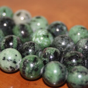 Ruby Zoisite Beads, 12mm Round, 8 inch image 2