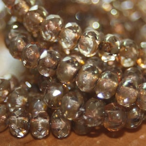 Czech Glass Beads, 5x3mm Rondelle, 30 Beads