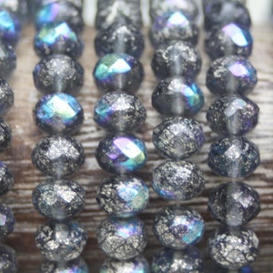 Czech Glass Beads, 7x5mm Rondelle, 25 Beads