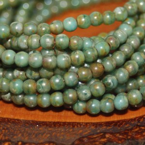 Czech Glass Beads, 3mm Round Druks, 50 Pcs
