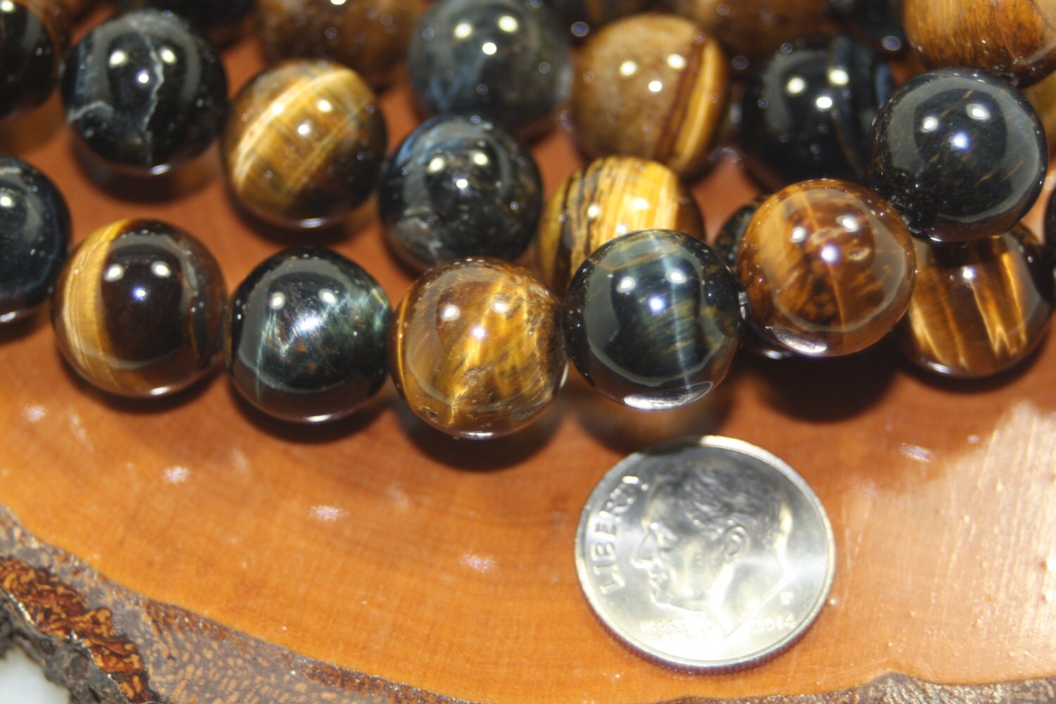 Tiger's Eye Beads Genuine Gemstone 12mm Round 8 Inch Etsy