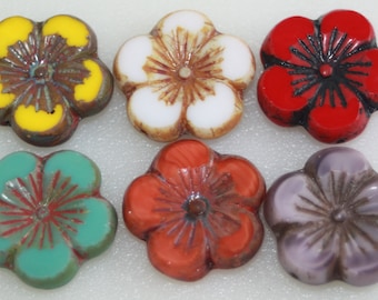 Meadow Blooms Flower Beads Czech Beads Beads 39-5s