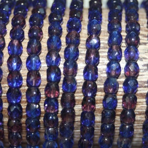 4mm Fire Polish, Czech Glass Beads, 50 Beads