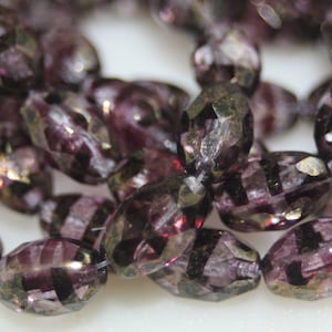 Czech Glass Beads, 12x8mm Faceted Oval, 12 Beads