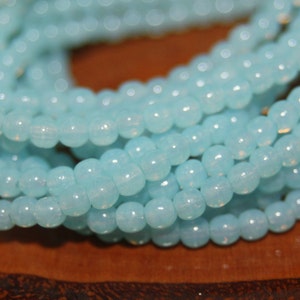 Czech Glass Beads, 3mm Druk Beads, 50 Pcs