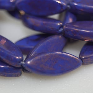 Czech Glass Beads, Spindle Beads, 7x18mm