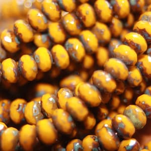 Czech Glass Beads, 5x3mm Rondelle, 30 Beads