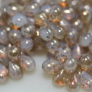 Czech Glass Drops 6x9mm 25 Beads