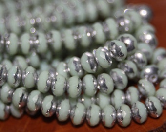 Czech Glass Beads, 3x5mm Rondelle 30 Beads