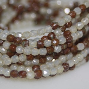 3mm Fire Polish, Czech Glass Beads, 50 Beads
