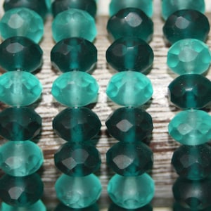 Czech Glass Rondelles, 8x6mm, 25 Beads