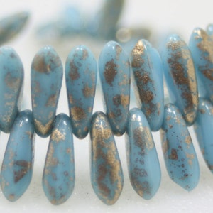 Czech Glass Daggers, 11x3mm, 50 Beads