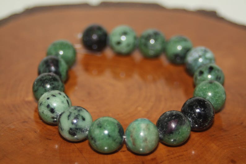 Ruby Zoisite Beads, 12mm Round, 8 inch image 7