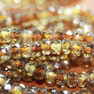 Czech Glass Beads, 5x3mm Rondelle, 30 Beads