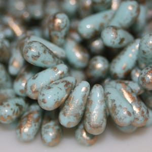 Czech Glass Beads, Drop Beads, 25 Beads