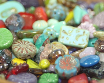 Czech Glass Bead Mix, Misc. Loose Beads