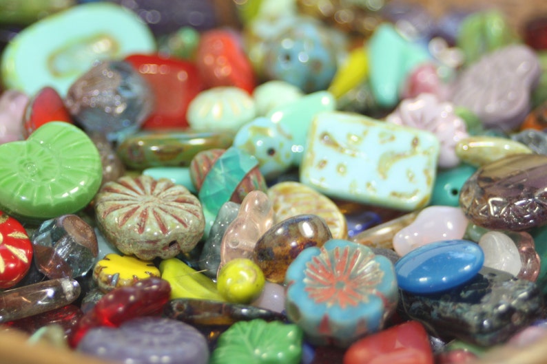 Czech Glass Bead Mix, Misc. Loose Beads image 1