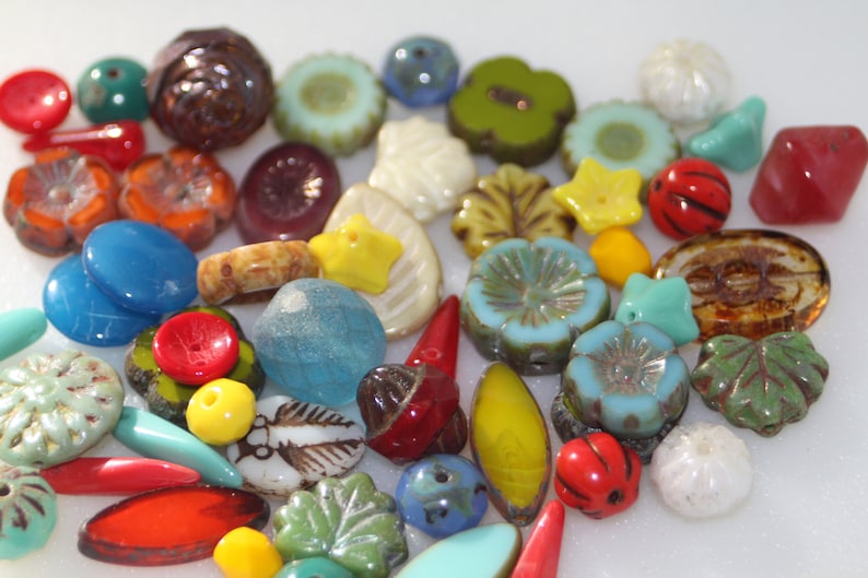 Czech Glass Bead Mix, Misc. Loose Beads image 4